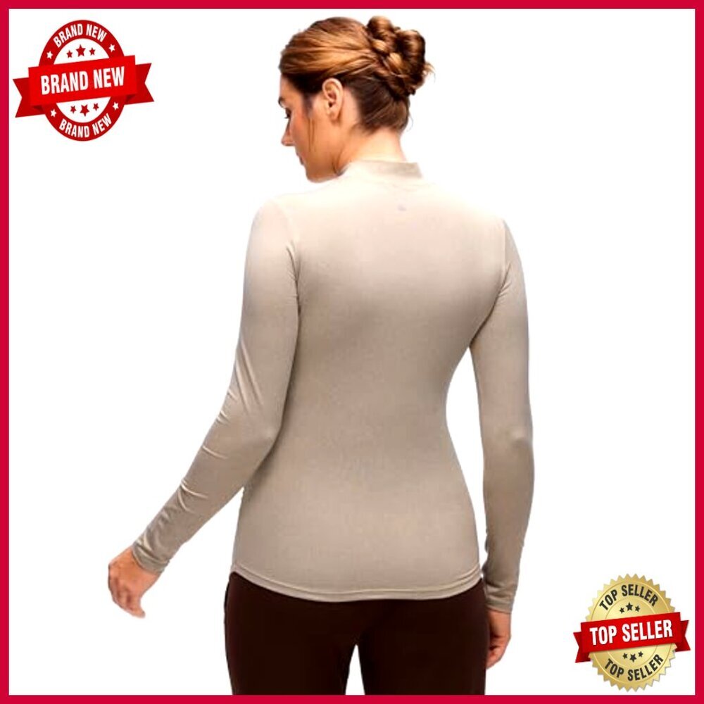 Maternity Long Sleeve Mock Neck Top - Cloud Jersey Fabric - Side Ruched - Picture 2 of 6